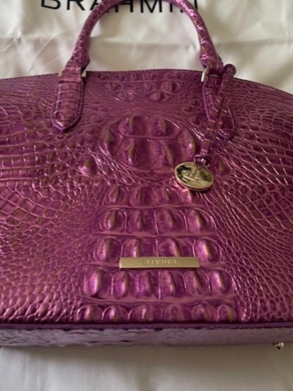 Brand New w/Tags Brahmin Duxbury Satchel - Fuchsia - $315 Retail